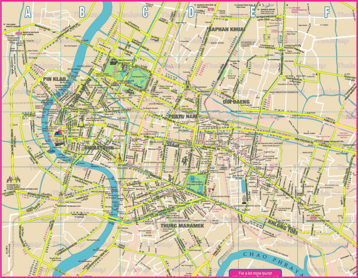 mapa miasta Bangkok