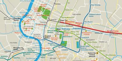 Mapa centrum miasta Bangkok 