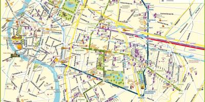 Mapa Bangkoku ulica