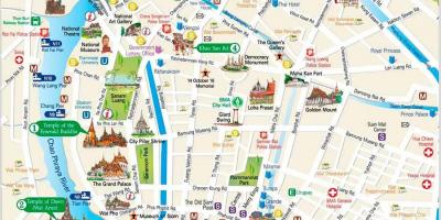 Atrakcje turystyczne Bangkok na mapie