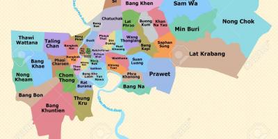 Mapa Bangkoku powiat