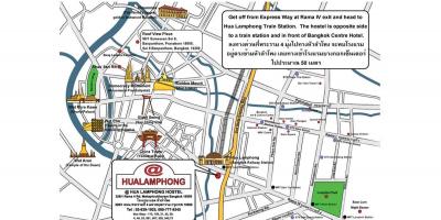 Dworzec kolejowy Hua lamphong mapie