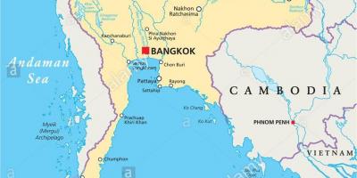 Bangkok, Tajlandia mapa świata