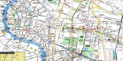 Mapa turystyczna w Bangkoku w języku angielskim