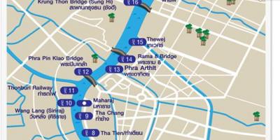 Mapa rzeki Bangkok szybkich łodzi