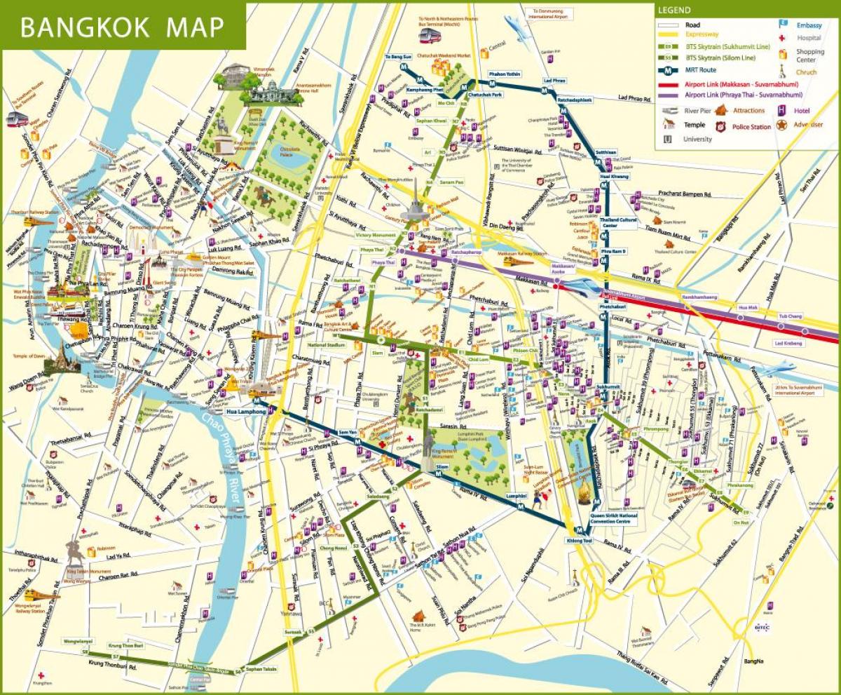 mapa Bangkoku ulica