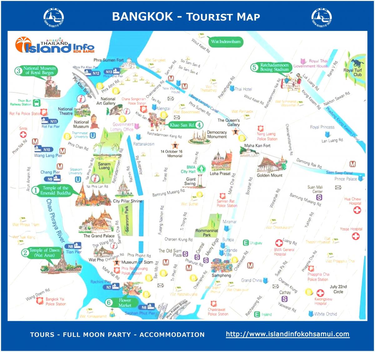 Bangkok przewodnik mapa