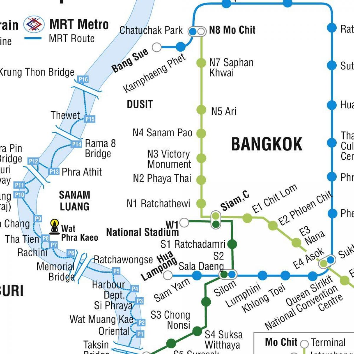 mapa metra, Bangkok Bangkok