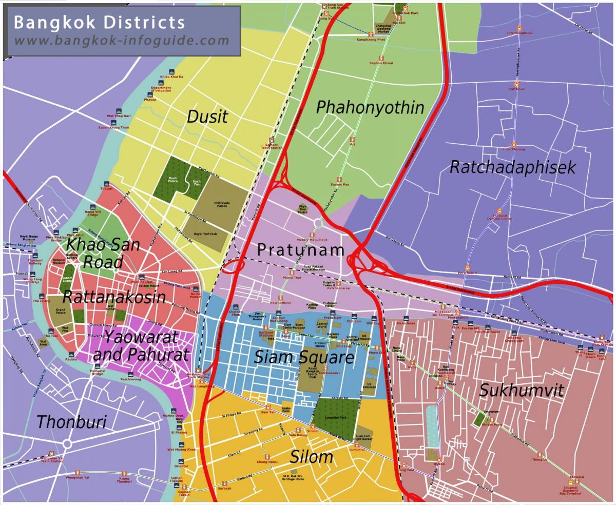 mapę Bangkoku i okolic