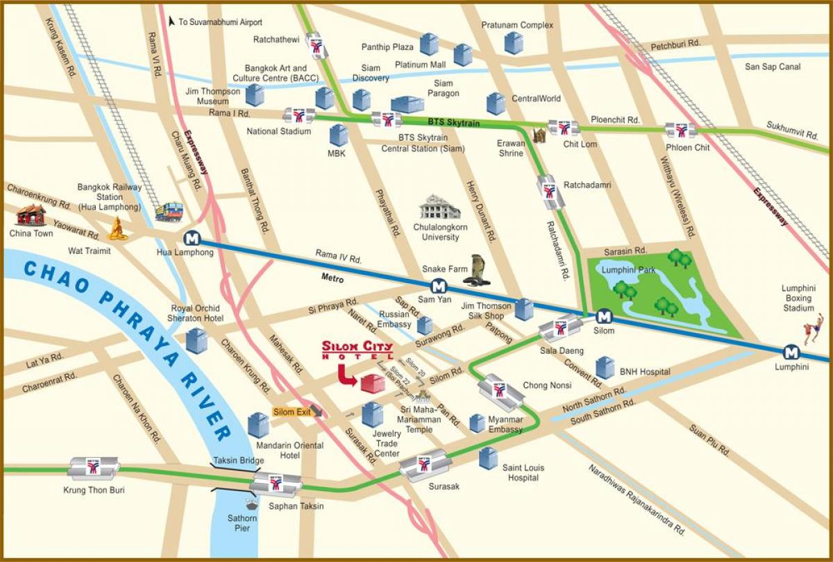 mapa rzeki Bangkok