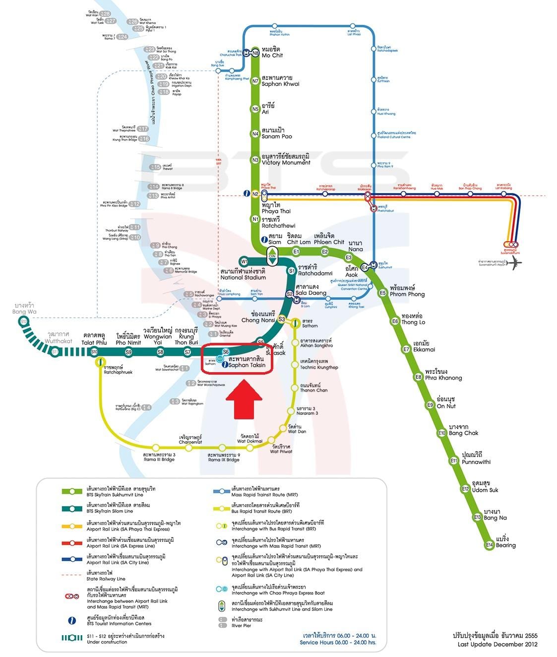 mapa BTS saphan taksin