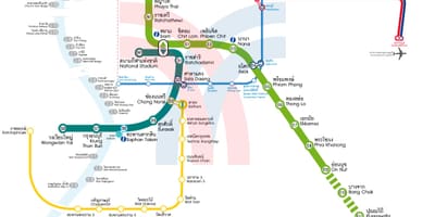 Tajlandia Bangkok BTS mapę