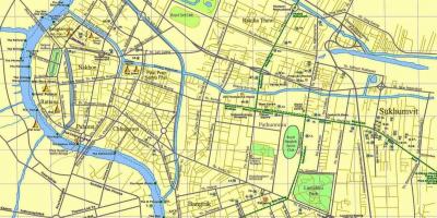 Mapa Bangkoku drodze