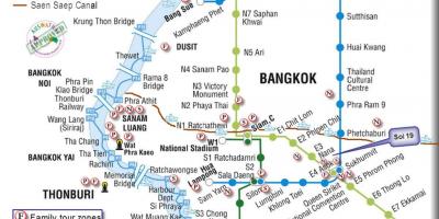 Publiczne Bangkok tranzytowej mapie