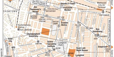 Centrum Bangkok mapa