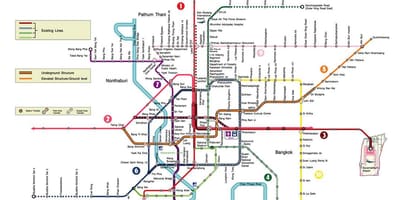 Metro Bangkok mapa