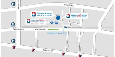 Mapę szpital Bangkok 